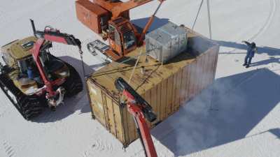 Logistic and technical operations after the arrival of the trans-Antarctica Convoy