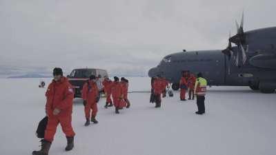 Landed at McMurdo airport