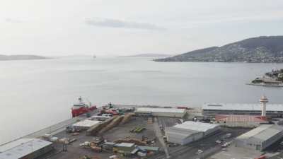 The French Navy icebreaker l'Astrolabe in Hobart