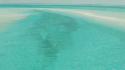 Sandbars in clear waters shallow waters