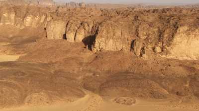 Tuareg graves in the rocky desert (Djanet region)