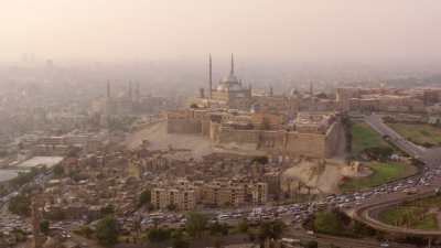Saladin Citadel in the evening pollution