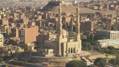Masjed Altabyah Mosque and downtown Aswan