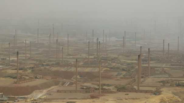 Brick factories and pollution South of Cairo