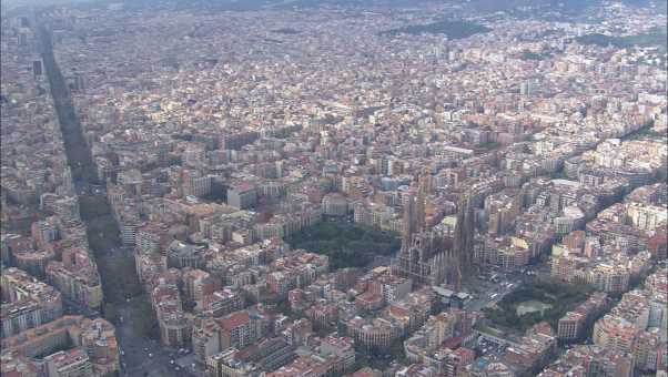 The city and Sagrada Familia