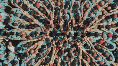 The Castellers, human towers in Catalonia