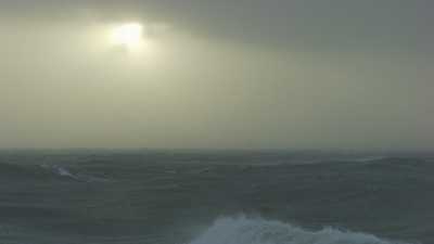 Storm at sea in Brittany
