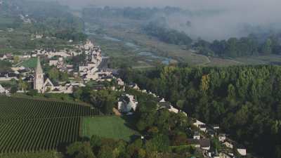 Village and vineyards close to Saumur