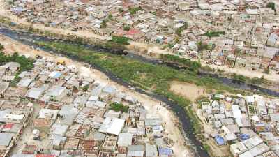Port au Prince Grise River, cemetery and market