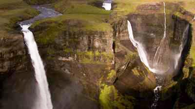 Gullfoss and Halfoss waterfalls