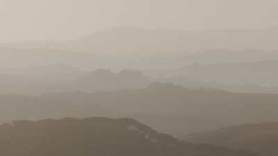 Misty countryside landscapes