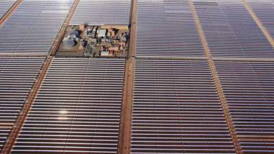 Noor Solar Power Station ans desert landscape