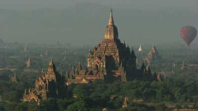 Bagan temples in the early morning light