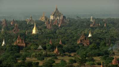 Bagan temples domes in the forest