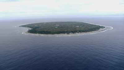 Approching the island of Nauru