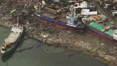 Boats and devastation after Haiyan typhoon