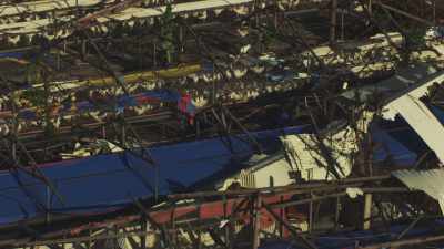 Henhouses after Haiyan typhoon