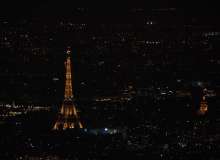 Paris by night and lit  Eiffel Tower