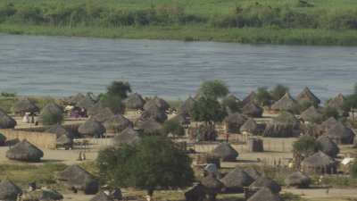 Village on the Nile shore, north of Juba