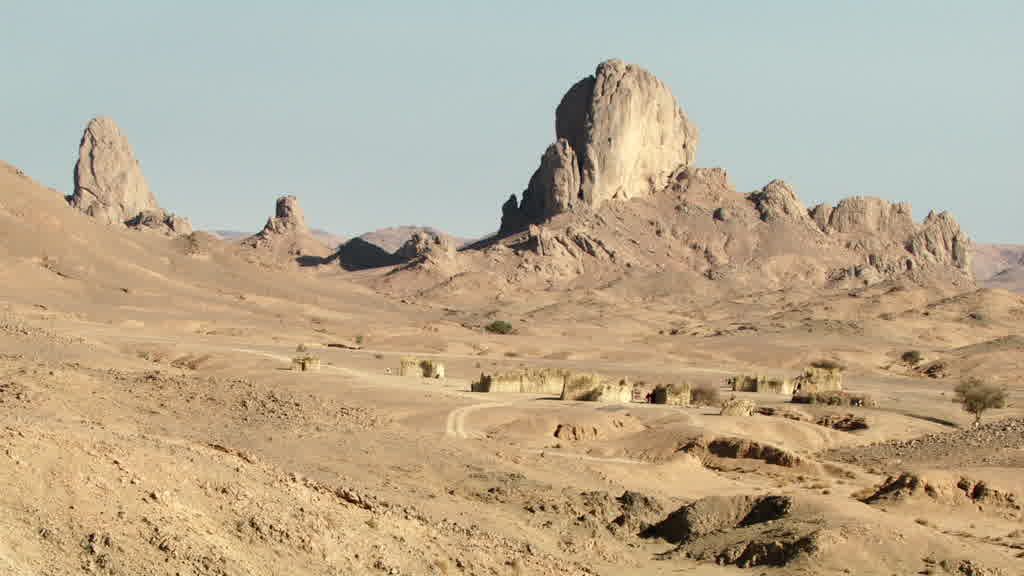 A small village in the Hoggar Mountains