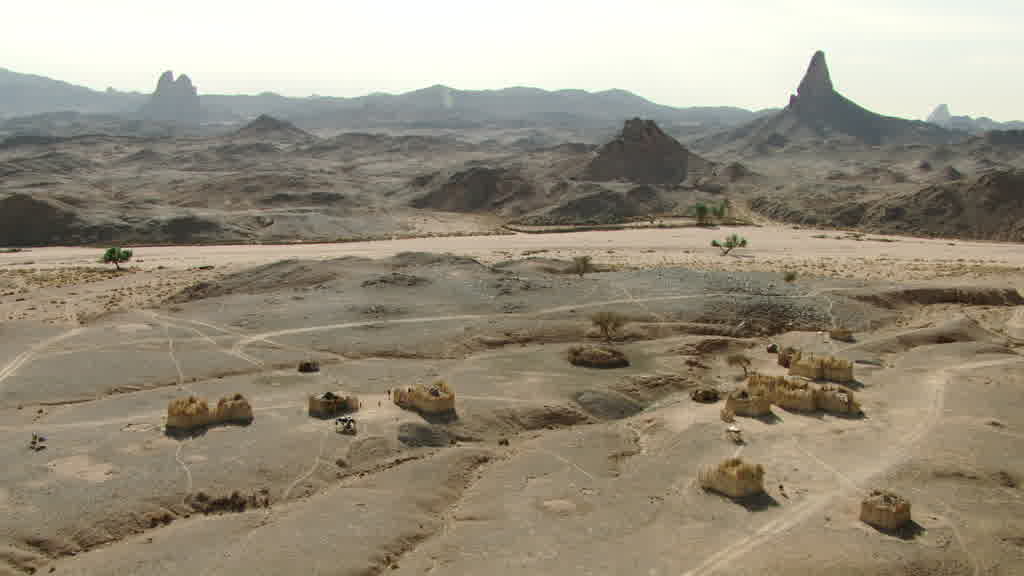 A small village in the Hoggar Mountains