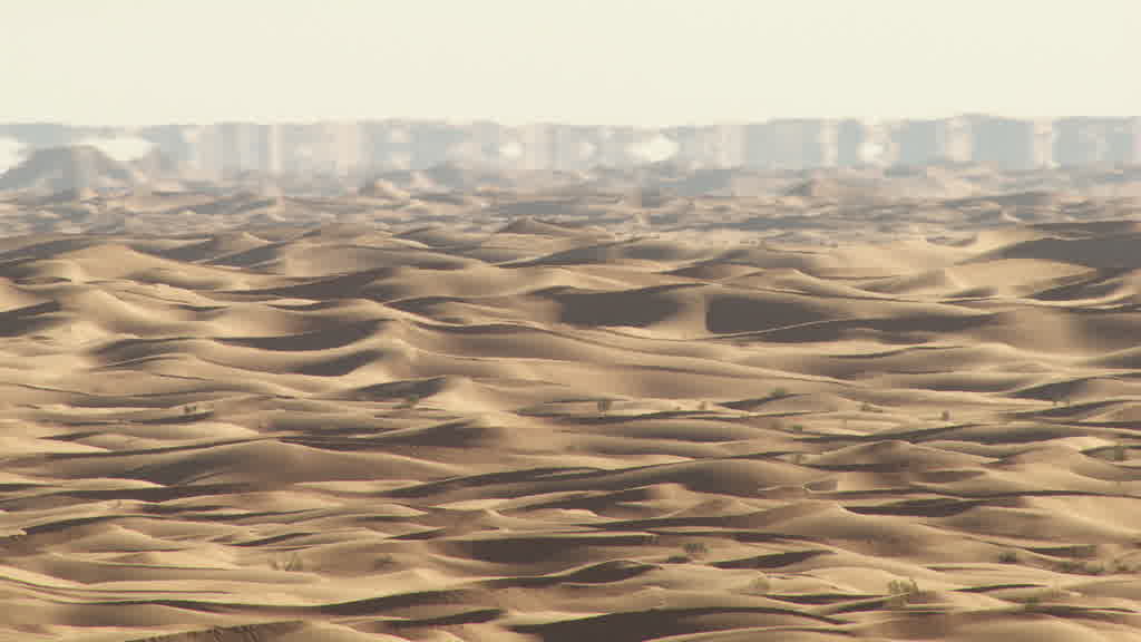 Un mirage (Fata Morgana) dans le Sahara