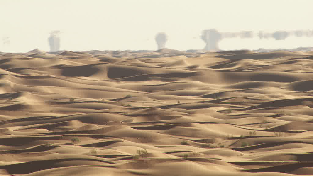 Un mirage (Fata Morgana) dans le Sahara