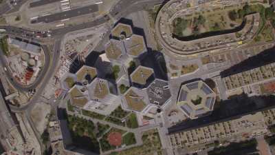 Topshots over the area of Trapèze  in Boulogne-Billancourt