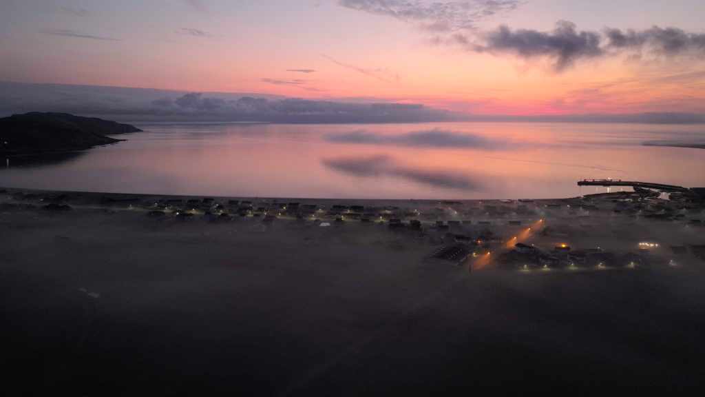 Miquelon dans la brume du petit matin
