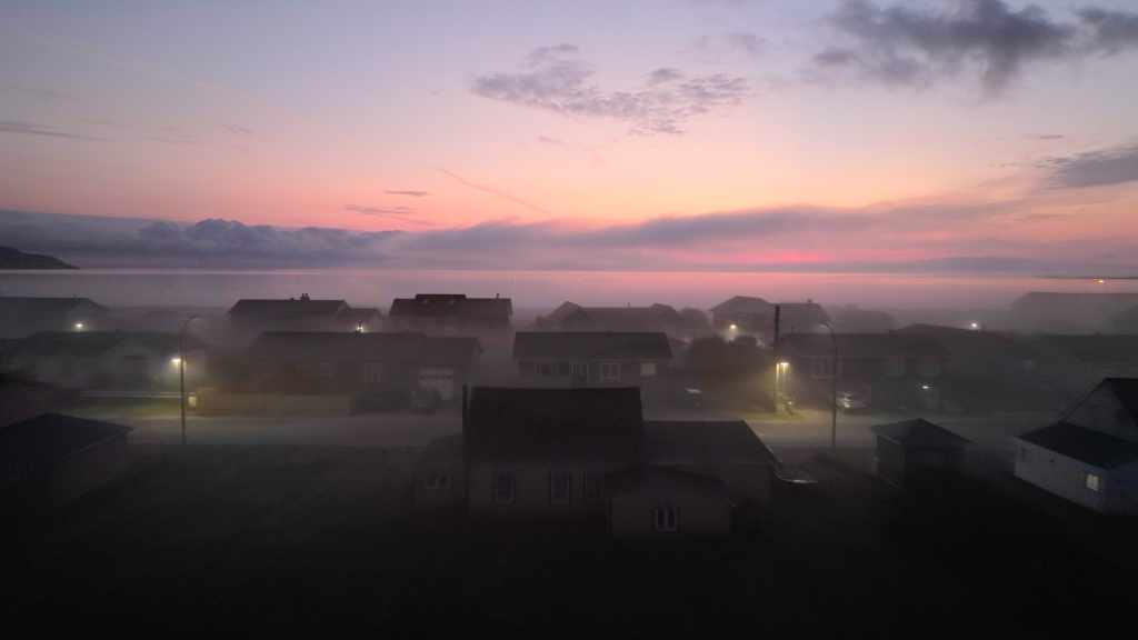 Miquelon dans la brume du petit matin