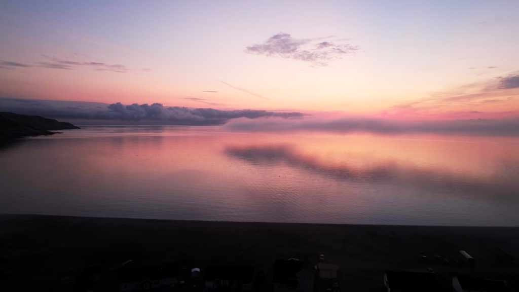 Miquelon dans la brume du petit matin