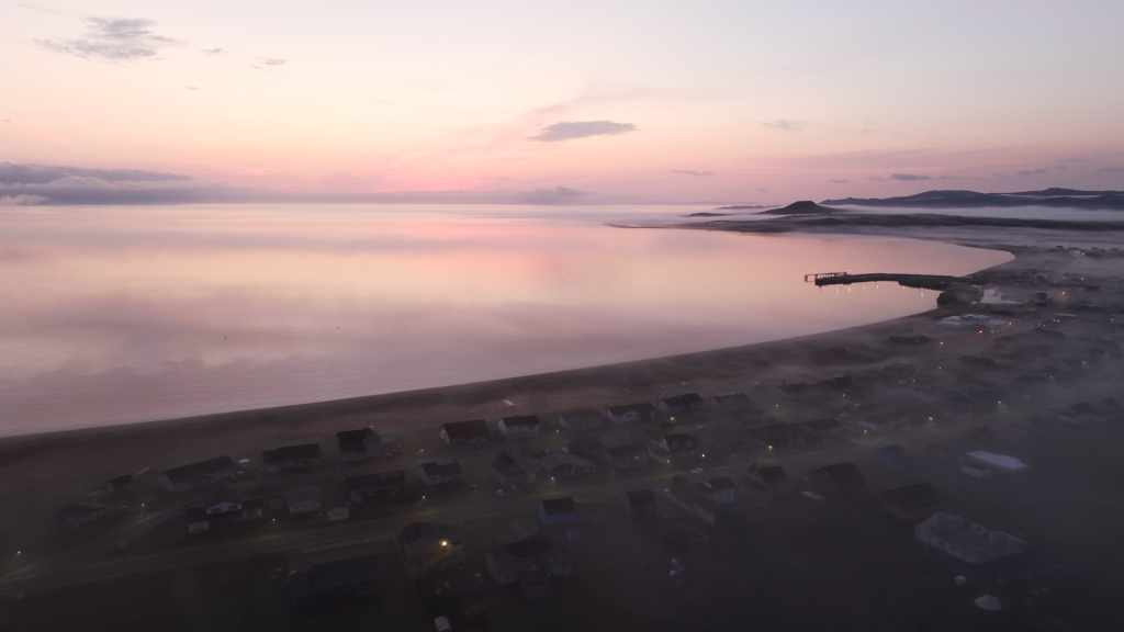 Miquelon dans la brume du petit matin
