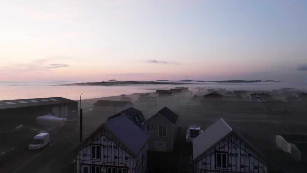 Miquelon dans la brume du petit matin