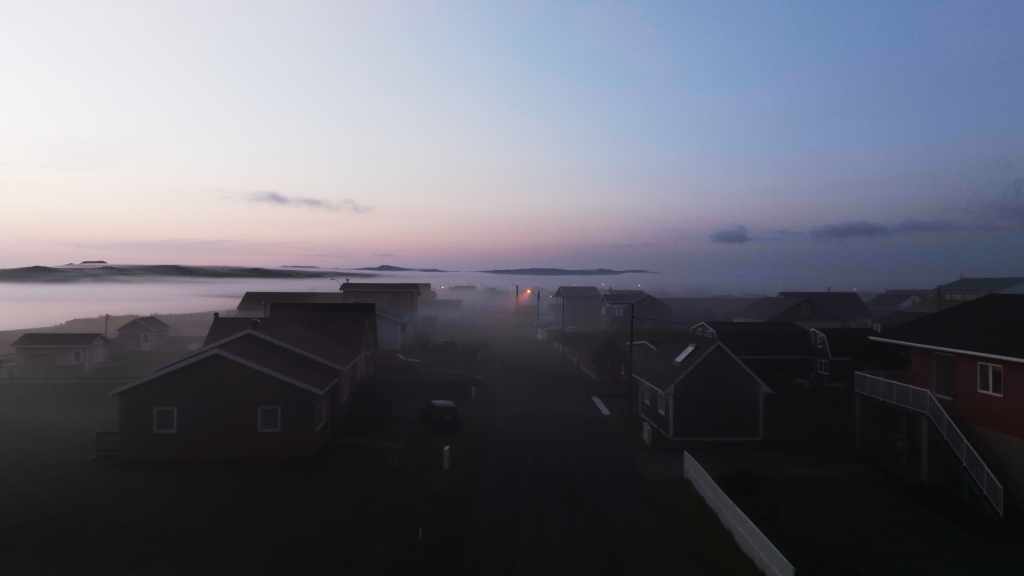 Miquelon dans la brume du petit matin