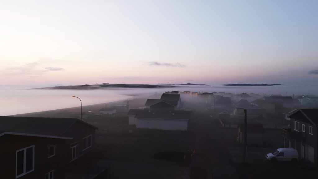 Miquelon dans la brume du petit matin