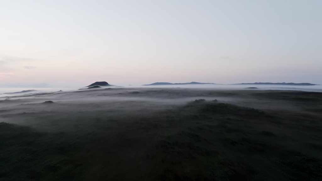 Miquelon dans la brume du petit matin
