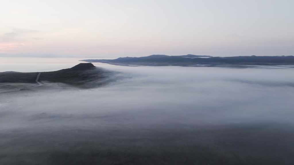 Miquelon dans la brume du petit matin