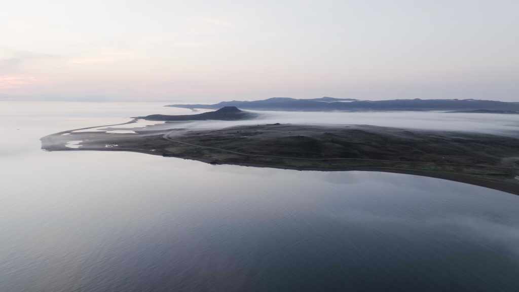 Miquelon dans la brume du petit matin