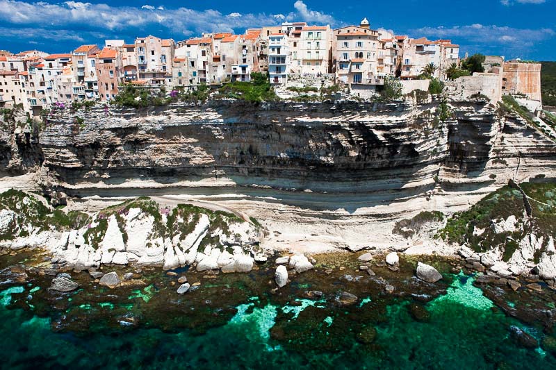 Bonifacio aerial footage of Corsica