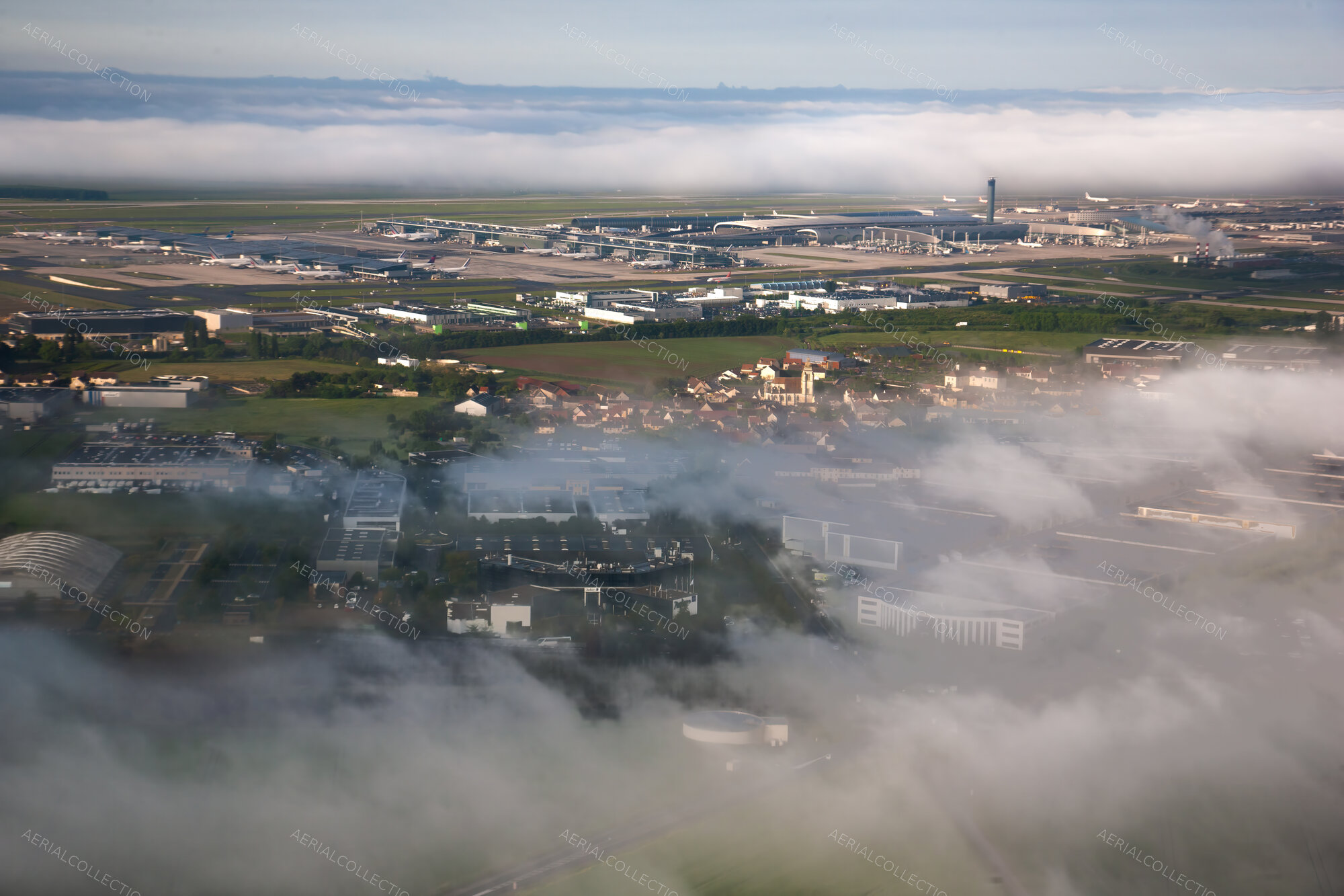 Landing at Roissy CDG in the Morning