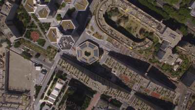 Topshots over the area of "Trapèze"  in Boulogne-Billancourt