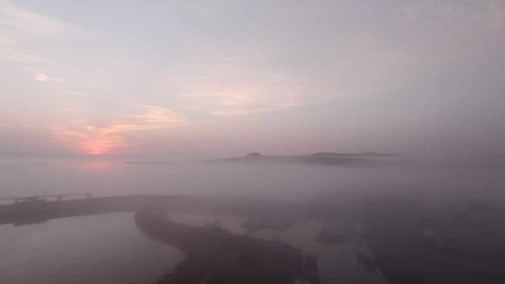 Miquelon in Early Morning Mist